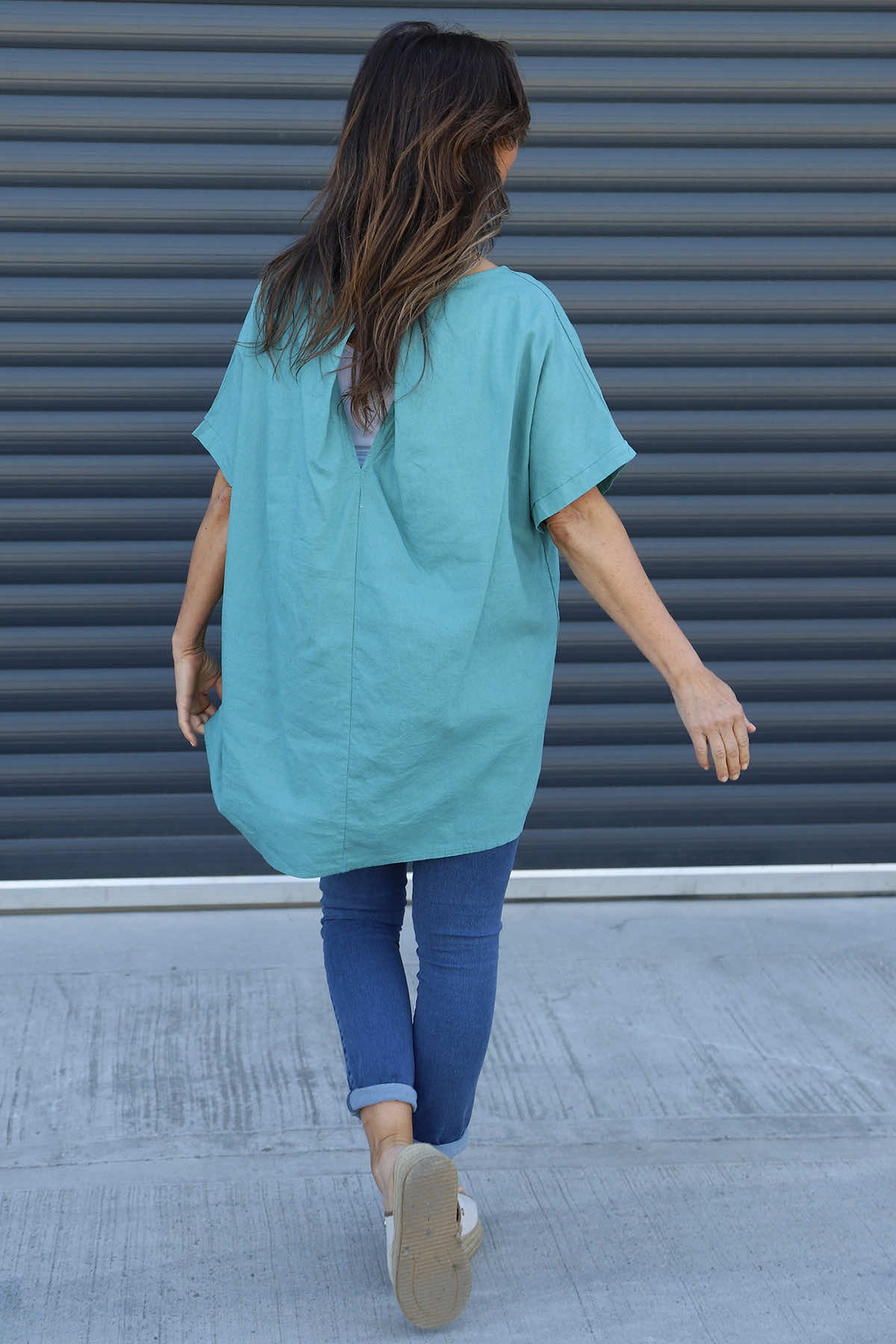 Broadstairs Linen Top Jade Green