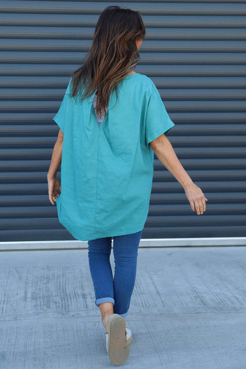 Broadstairs Linen Top Jade Green - Image 4