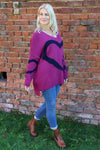 Roxanna Heart Knitted Jumper Berry