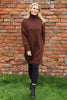 Bridie Polo Neck Knitted Tunic Cocoa
