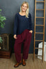 Myleene Needlecord Trousers Burgundy