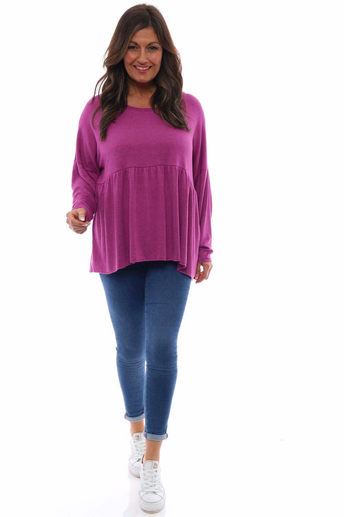 Caprice Knit Top Berry - Image 3