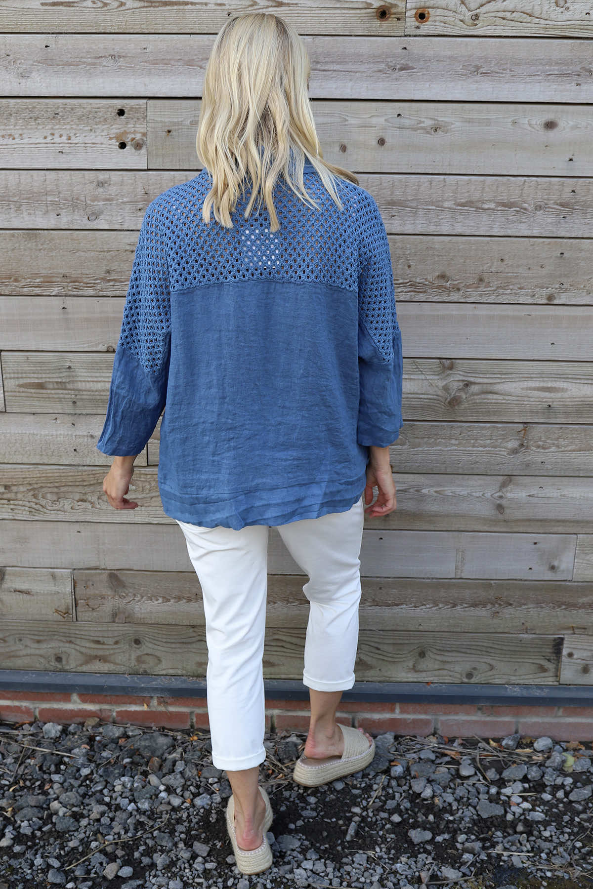 Orlanda Linen Jacket Blue