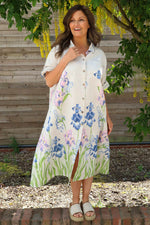 Jericho Floral Cotton Tunic Stone Stone - Jericho Floral Cotton Tunic Stone