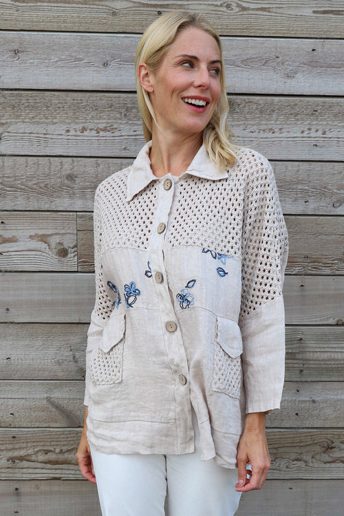 Orlanda Linen Jacket Stone - Image 4