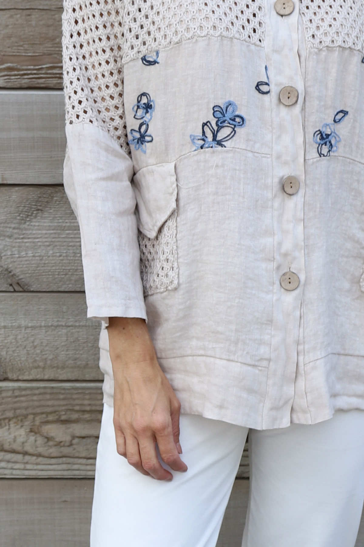 Orlanda Linen Jacket Stone