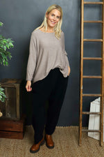 Myleene Needlecord Trousers Black Black - Myleene Needlecord Trousers Black