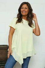 Langdon Frill Cotton Top Yellow Yellow - Langdon Frill Cotton Top Yellow