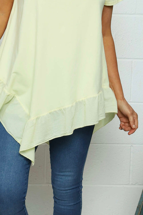 Langdon Frill Cotton Top Yellow - Image 3