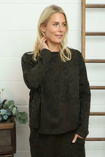 Novalie Leopard Cotton Top Khaki Khaki - Novalie Leopard Cotton Top Khaki