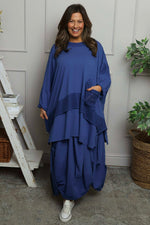 Lavone Cotton Skirt Cobalt Cobalt - Lavone Cotton Skirt Cobalt