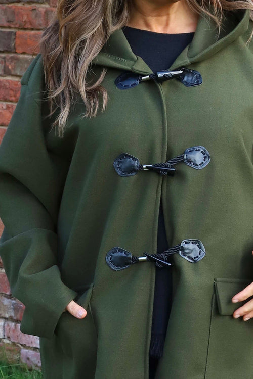 Leonarda Duffle Coat Khaki - Image 3