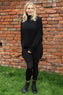 Bridie Polo Neck Knitted Tunic Black