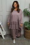 Lavone Cotton Skirt Mauve