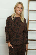 Novalie Leopard Cotton Top Cocoa Cocoa - Novalie Leopard Cotton Top Cocoa
