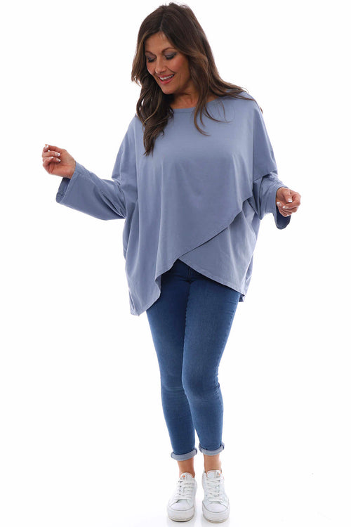Amy Crossover Cotton Top Blue - Image 4
