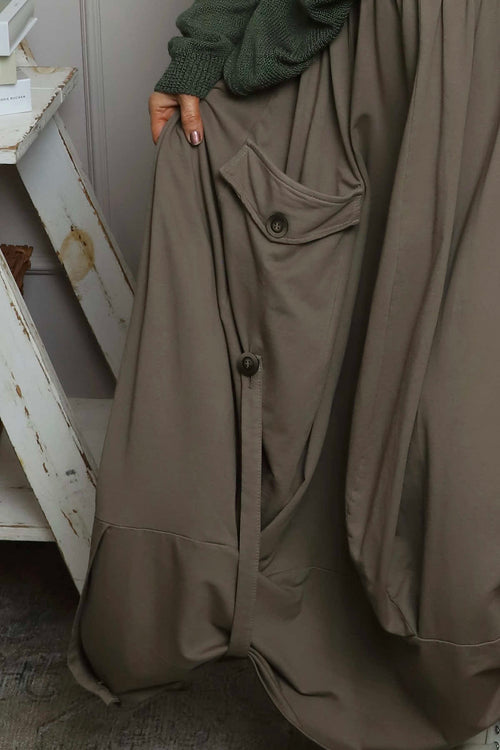 Lavone Cotton Skirt Mocha - Image 3