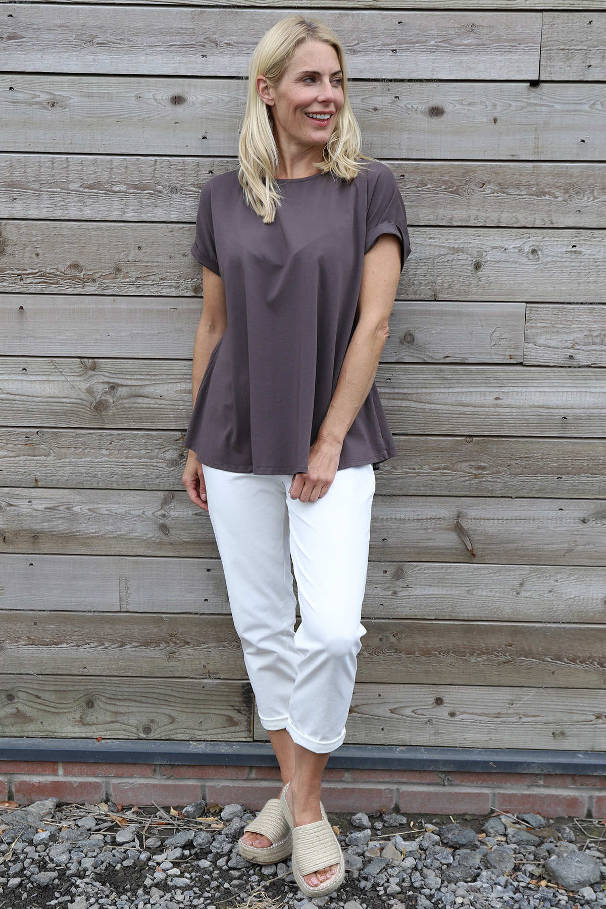 Genevieve Cotton Tee Cocoa