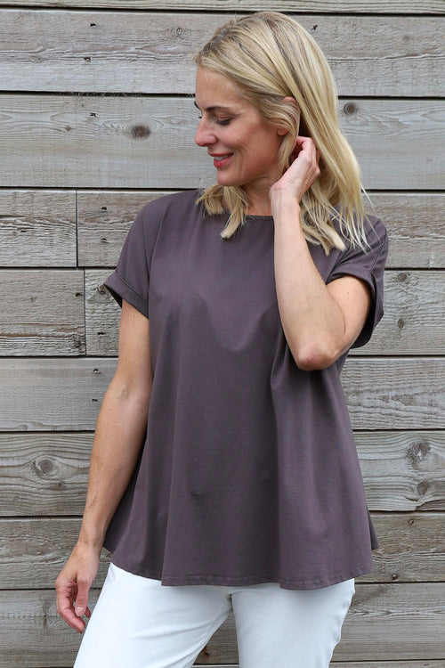 Genevieve Cotton Tee Cocoa - Image 1