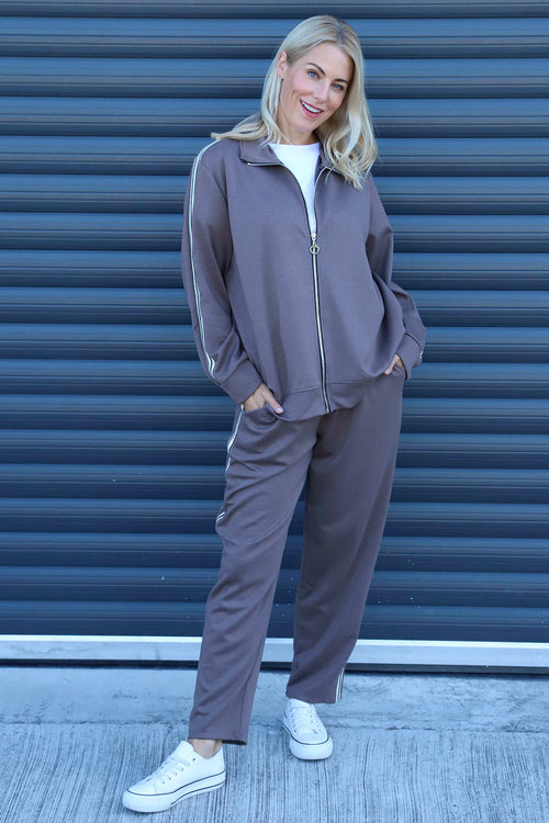 Safiya Zip Jacket Mocha - Image 2