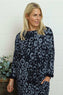 Novalie Leopard Cotton Top Navy