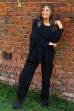 Sally Fringe Hem Jumper Black Black - Sally Fringe Hem Jumper Black