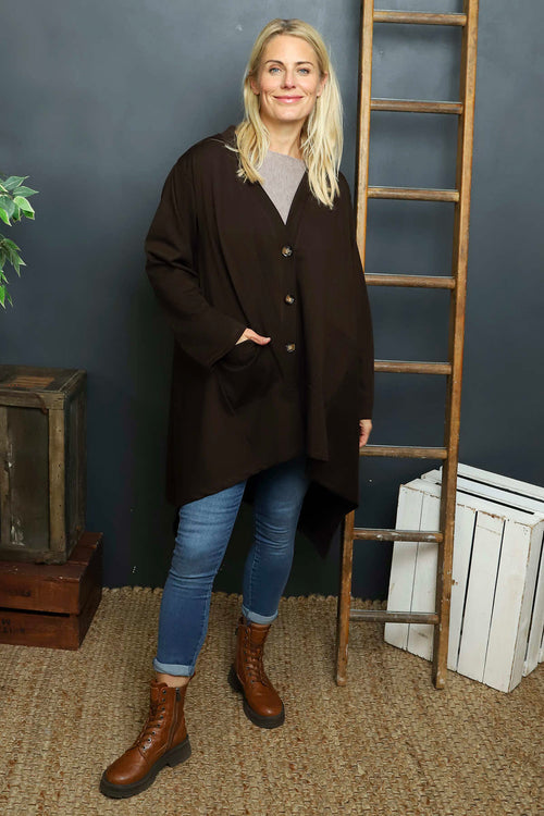 Ernestina Button Jacket Cocoa