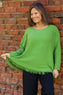 Sally Fringe Hem Jumper Olive