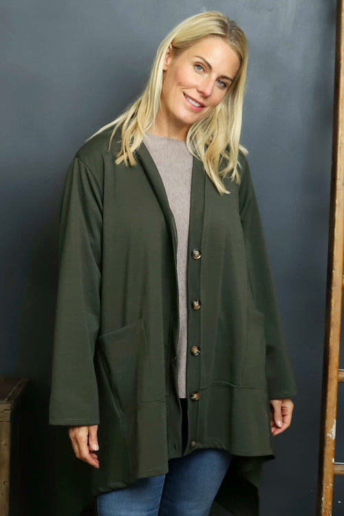 Ernestina Button Jacket Khaki - Image 3