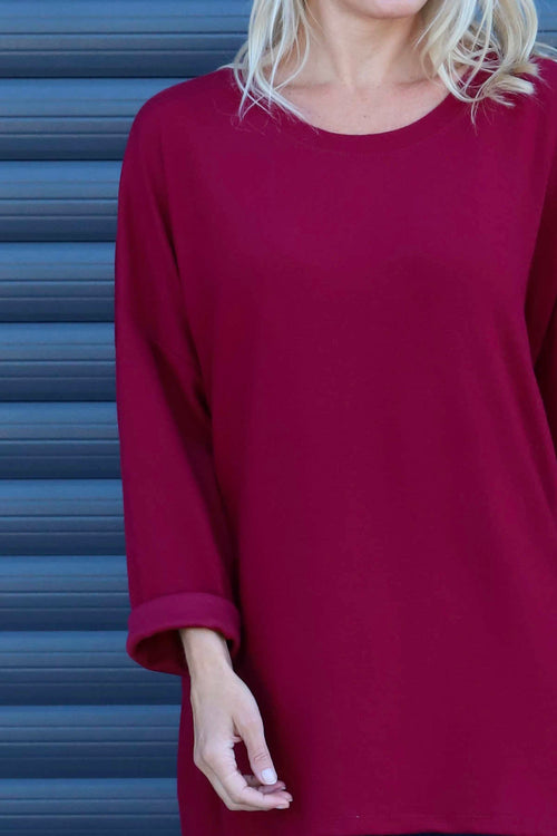 Cailina Knitted Jumper Wine - Image 3