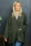 Ernestina Button Jacket Khaki