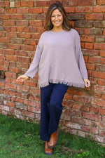 Sally Fringe Hem Jumper Mocha Mocha - Sally Fringe Hem Jumper Mocha