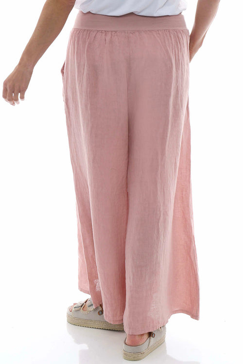 Brietta Linen Trousers Pink - Image 6