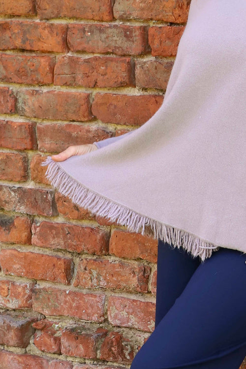 Sally Fringe Hem Jumper Mocha - Image 3