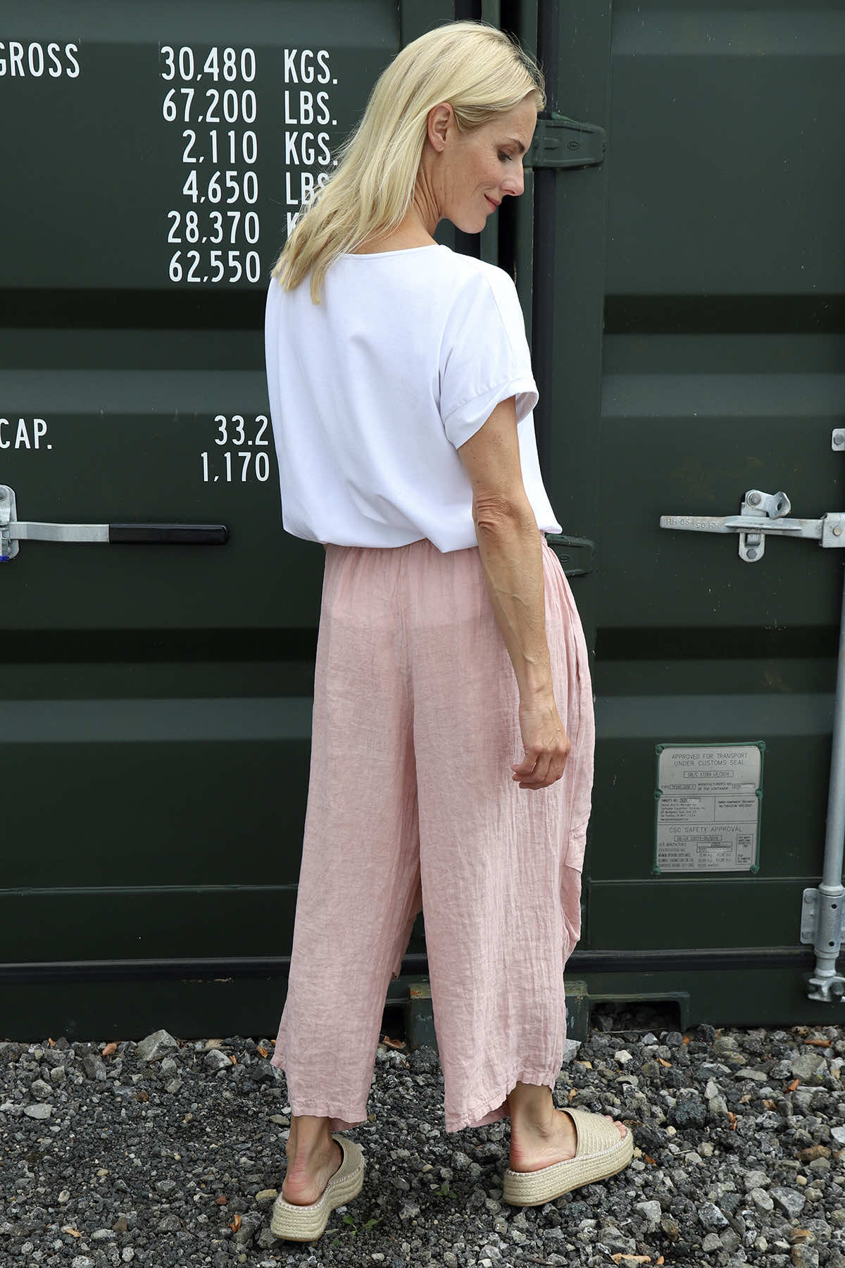 Nalini Linen Trousers Pink