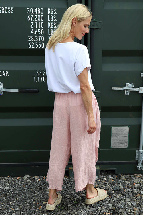 Nalini Linen Trousers Pink - Image 5