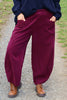 Primrose Needlecord Trousers Burgundy