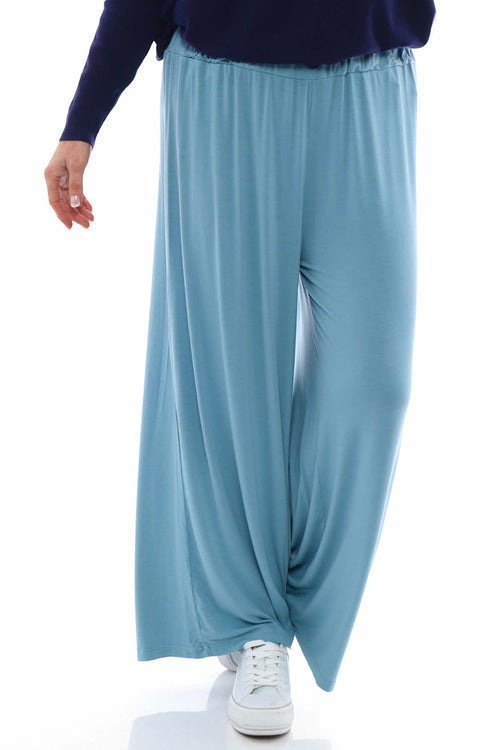 Alessia Cotton Trousers Blue - Image 2