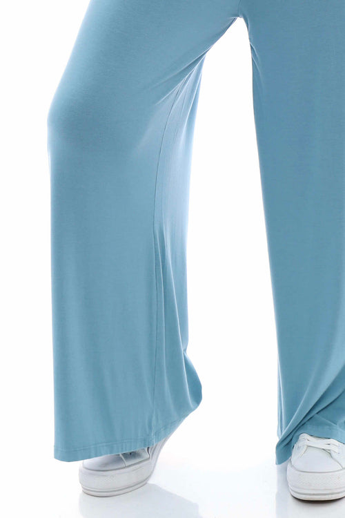 Alessia Cotton Trousers Blue - Image 4