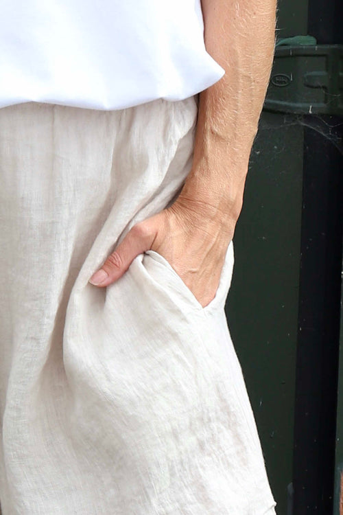 Nalini Linen Trousers Stone - Image 4