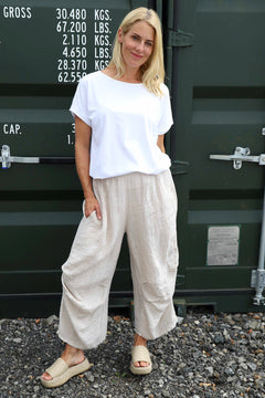 Nalini Linen Trousers Stone