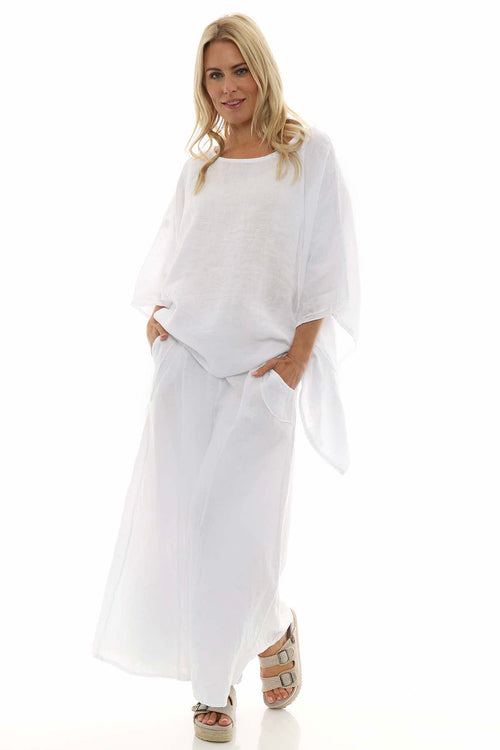 Brietta Linen Trousers White - Image 2