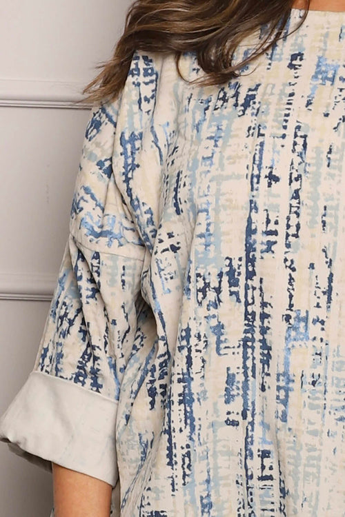 Danita Print Needlecord Top Stone - Image 3