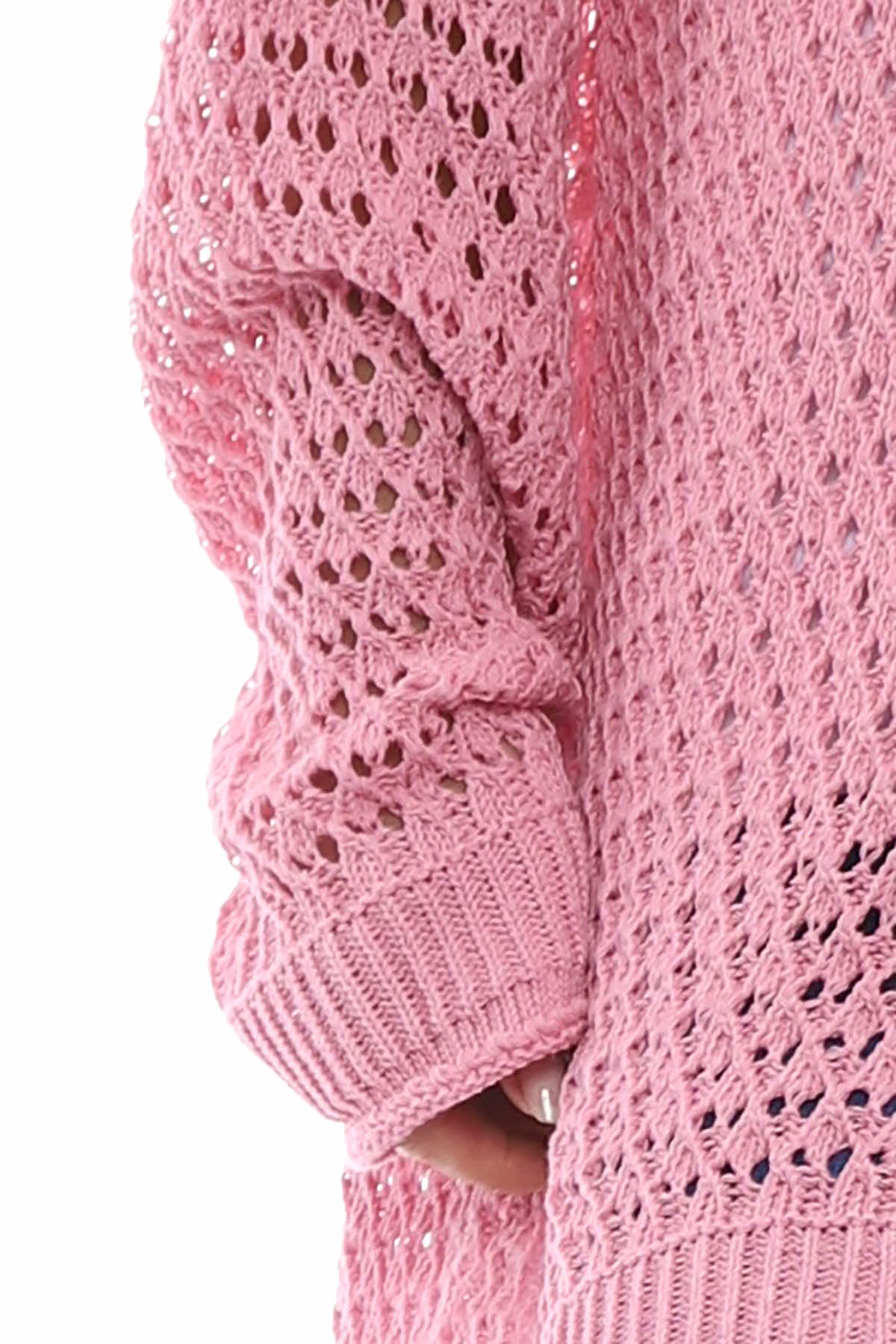 Isidora Crochet Cotton Top Bubblegum Pink