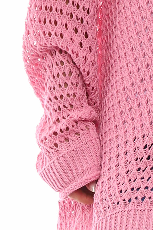 Isidora Crochet Cotton Top Bubblegum Pink - Image 2