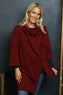 Damaris Asymmetric Button Cotton Top Wine