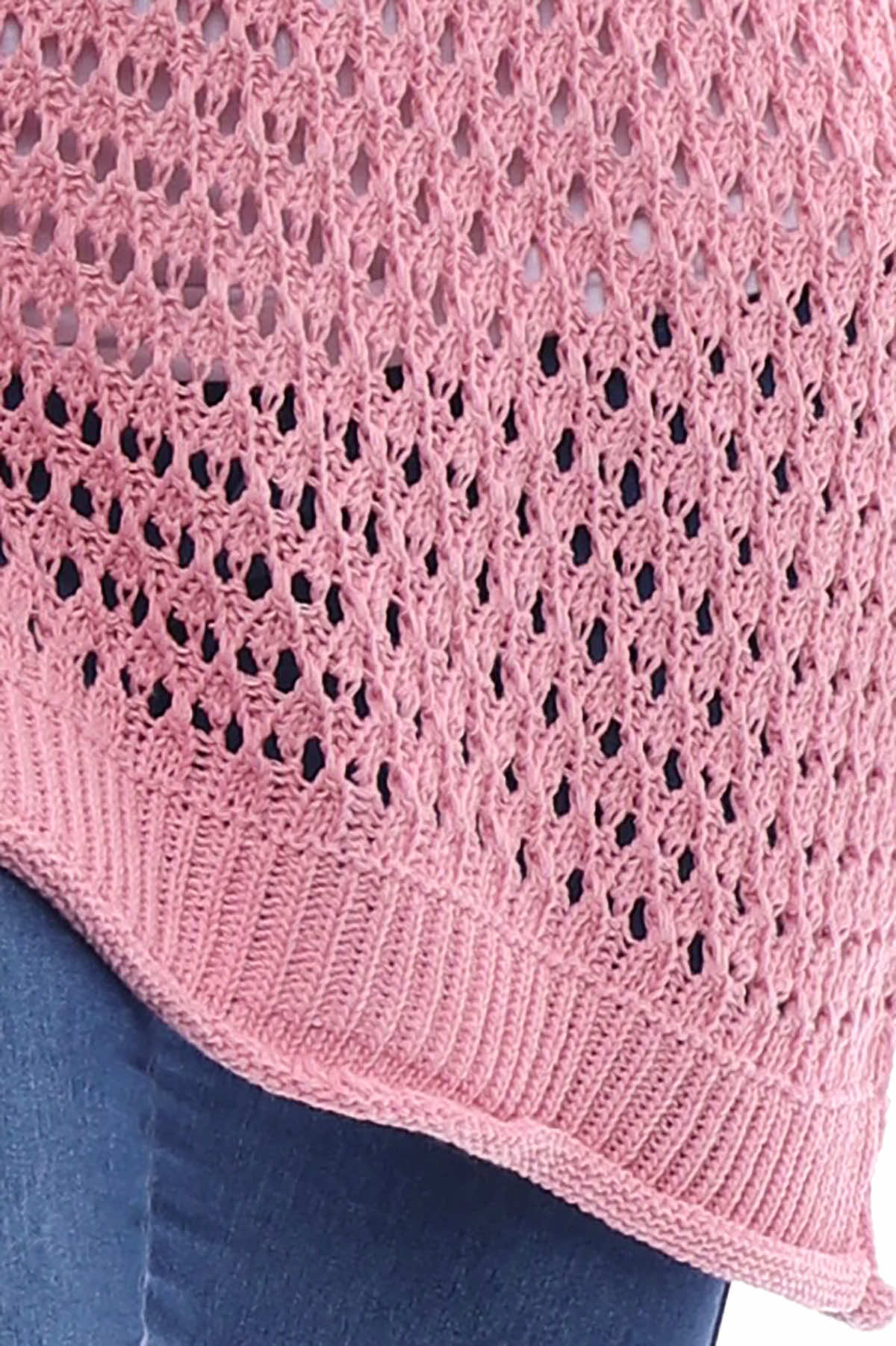 Isidora Crochet Cotton Top Bubblegum Pink
