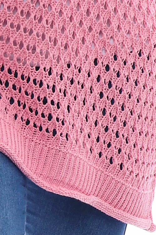 Isidora Crochet Cotton Top Bubblegum Pink - Image 4