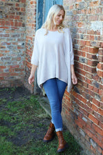 Saffron Knitted Jumper Stone Stone - Saffron Knitted Jumper Stone