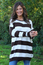 Brendalynn Stripe Knit Jumper Cocoa Cocoa - Brendalynn Stripe Knit Jumper Cocoa